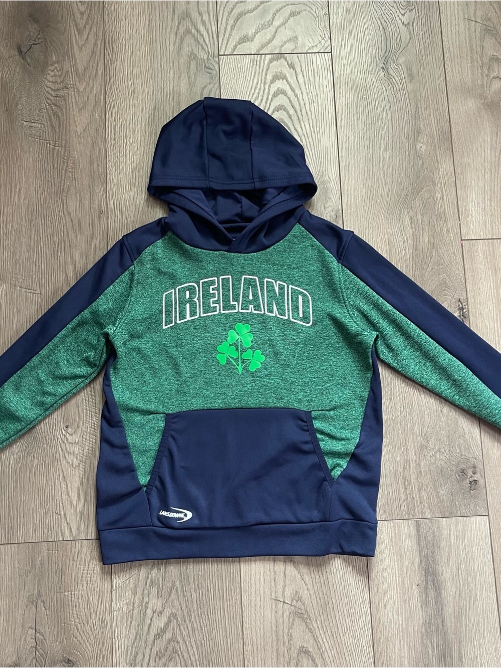 Lansdowne Triple Shamrock Ireland Kids 9-10 Years Performance Hoodie